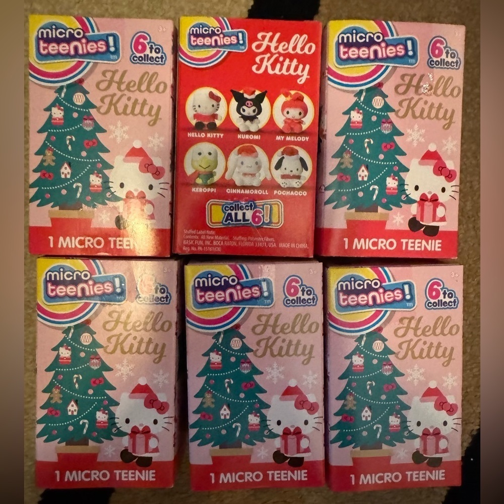 6 Micro Teenies Holiday Hello Kitty Sealed